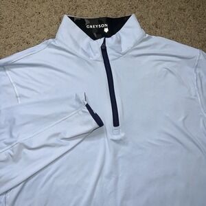 Greyson 1/4 Zip Tate Pullover Light Wolf Blue Italian Golf Jacket Mens XL NWOT